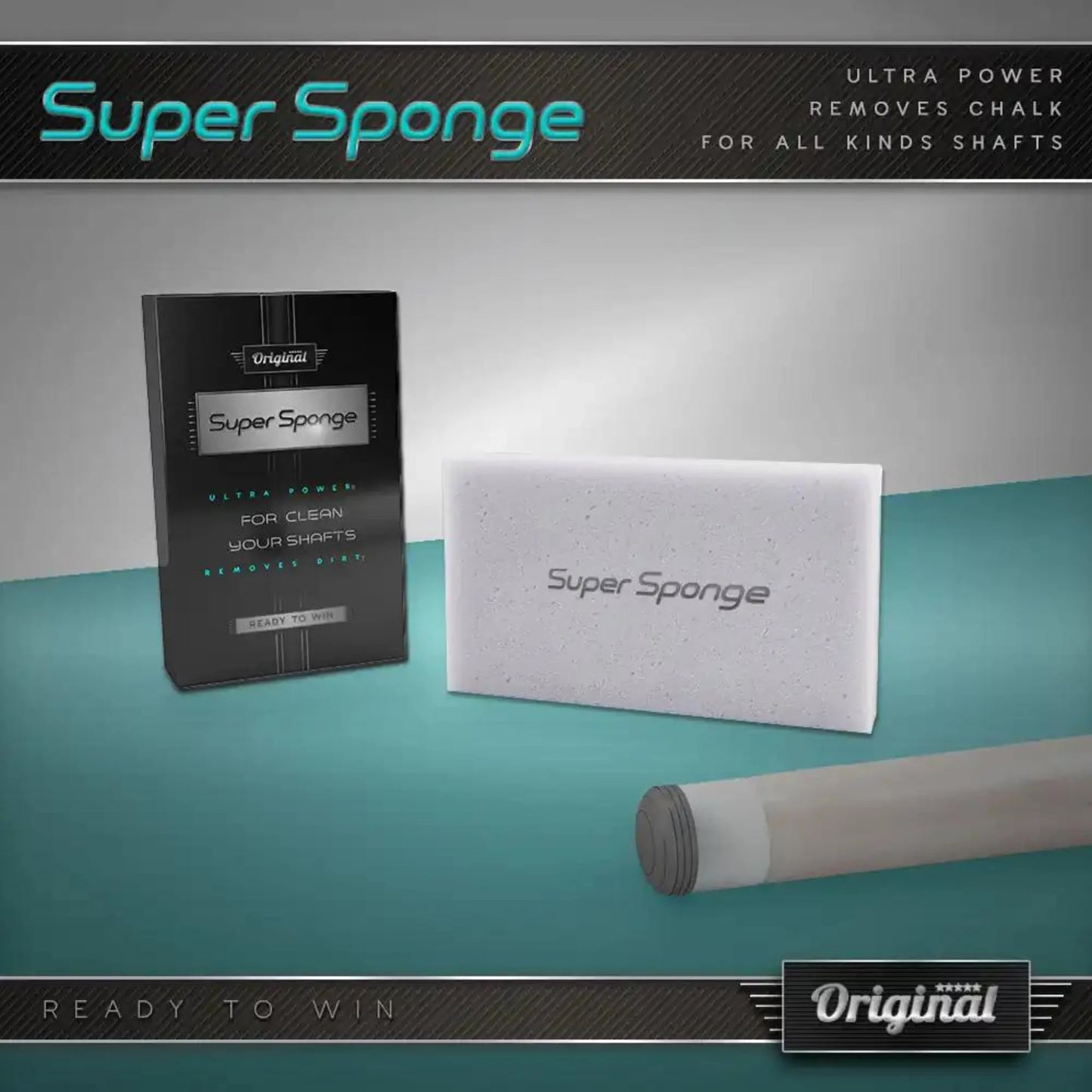 Esponja de limpeza Original Super Sponge para varas de bilhar compacta e segura