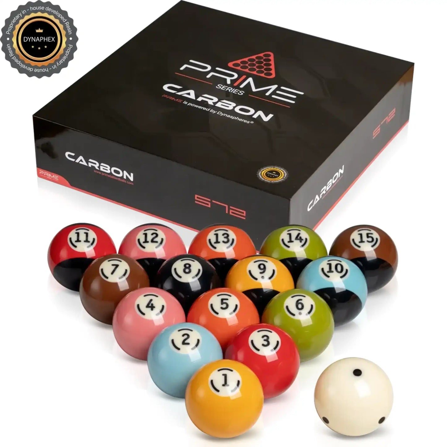 Jogo de Bolas de Bilhar para Pool Dynaspheres Prime Carbon 572