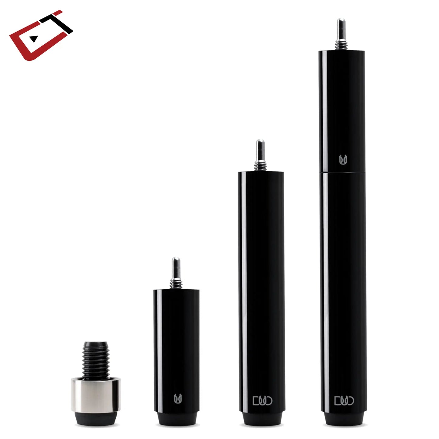 Extensor para tacos de bilhar Cuetec DUO Gen I Cynergy preto com adaptador