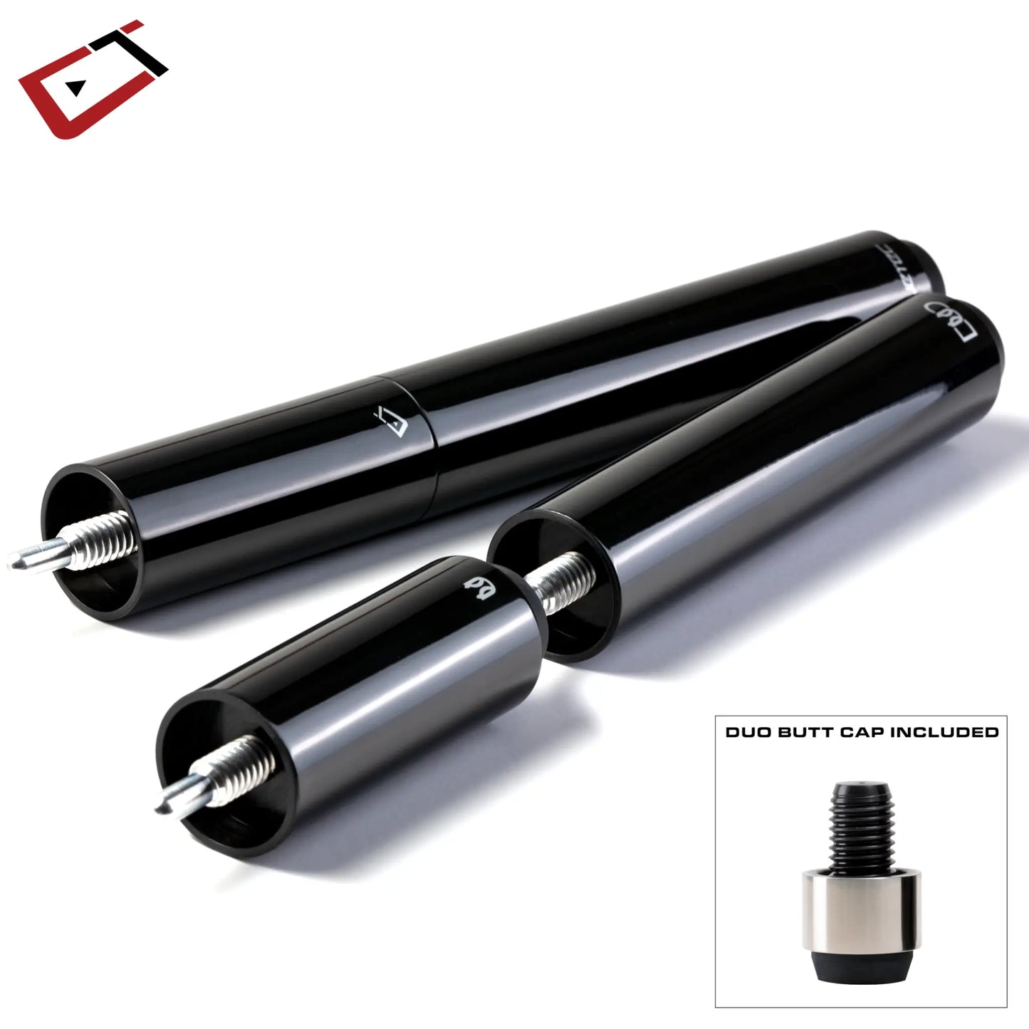 Extensor para tacos de bilhar Cuetec DUO Gen I Cynergy preto com adaptador