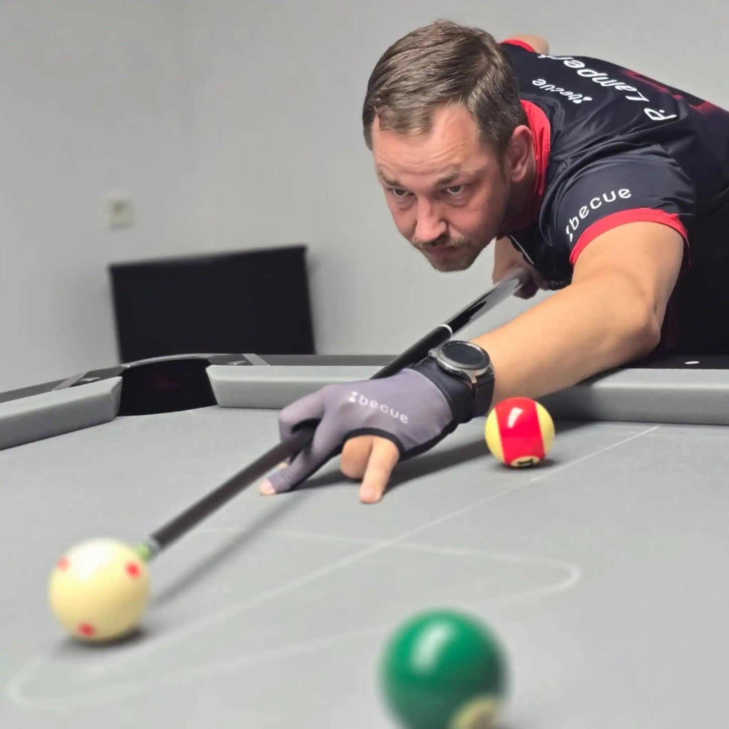 Luva de Bilhar Becue Y Glove Cinzenta