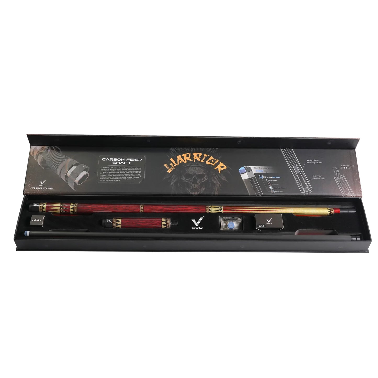 Taco de Bilhar para Pool EVO Warrior Maxbing Carbono Ember Sunset 12.5mm