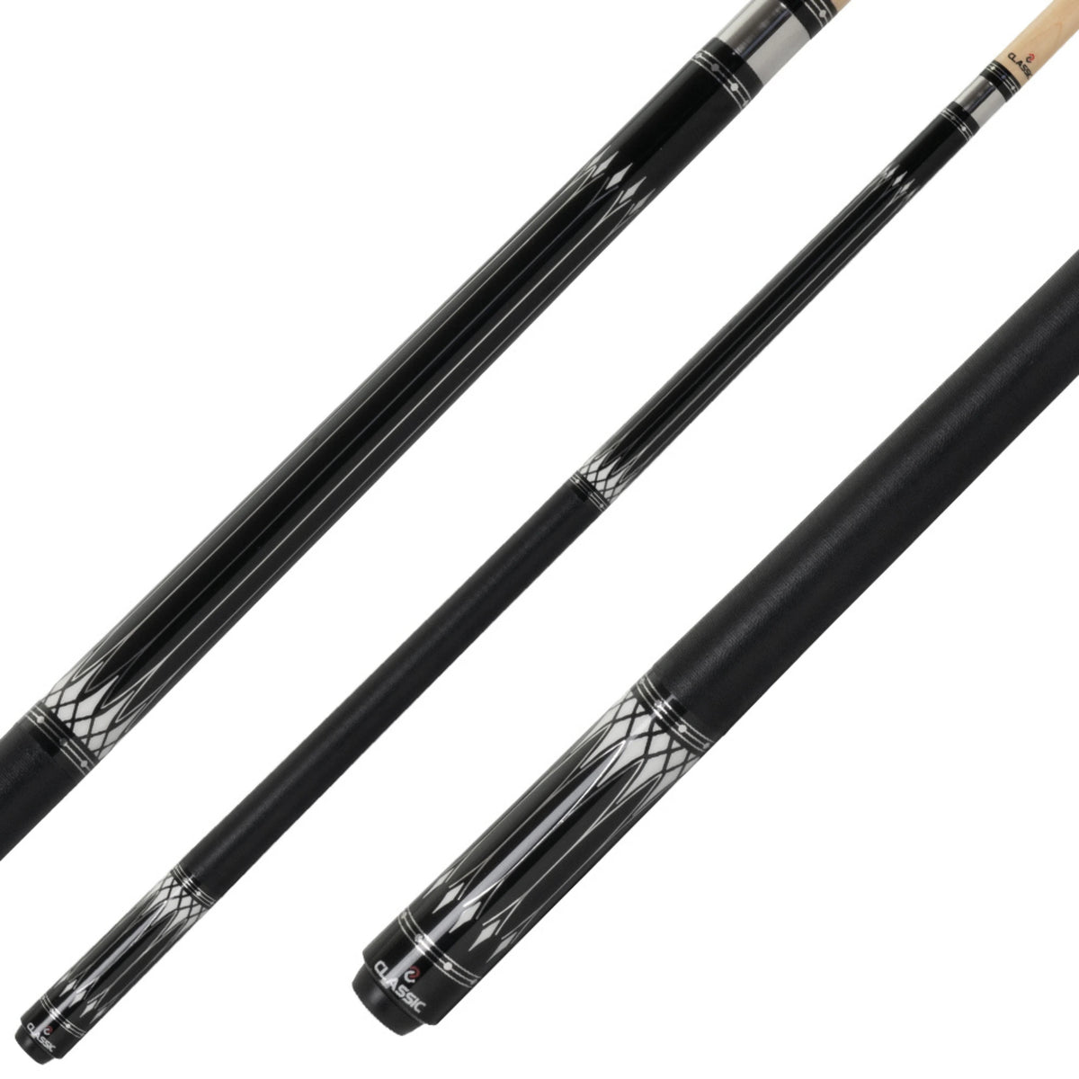 Taco de bilhar para pool Classic Speed II-16 Radial com punho revestido a linho irlandês preto