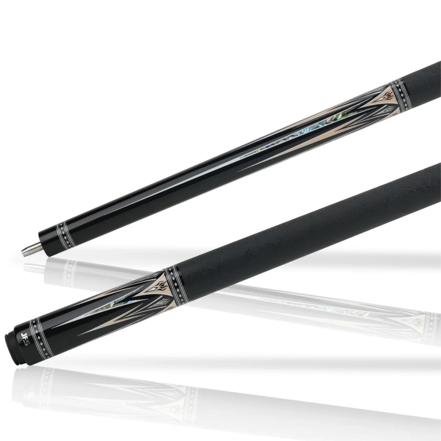 Taco de bilhar JFlowers Valen Luxe JF20-28F preto e ácer natural
