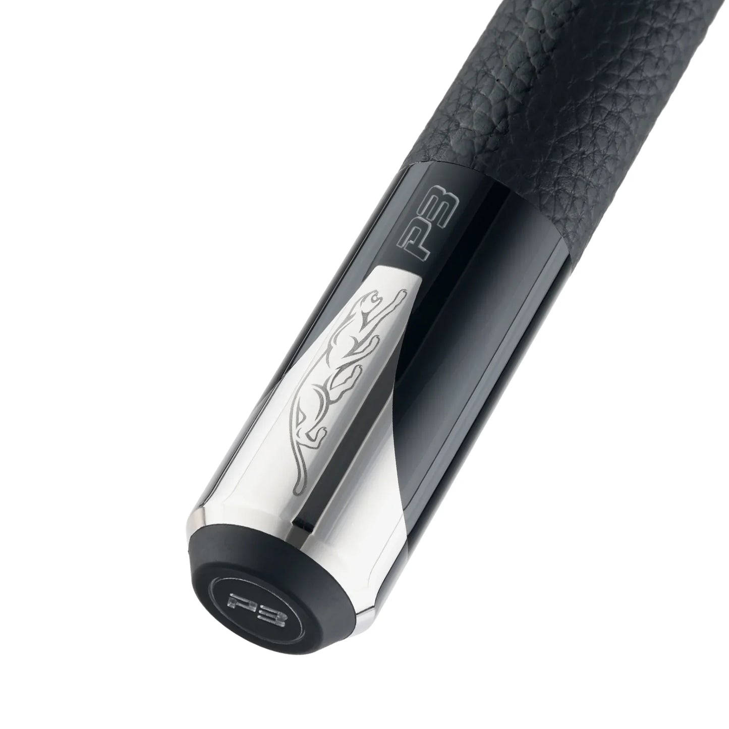 Taco de bilhar para pool Predator P3 Preto com Grip Leather Luxe e acabamento metálico