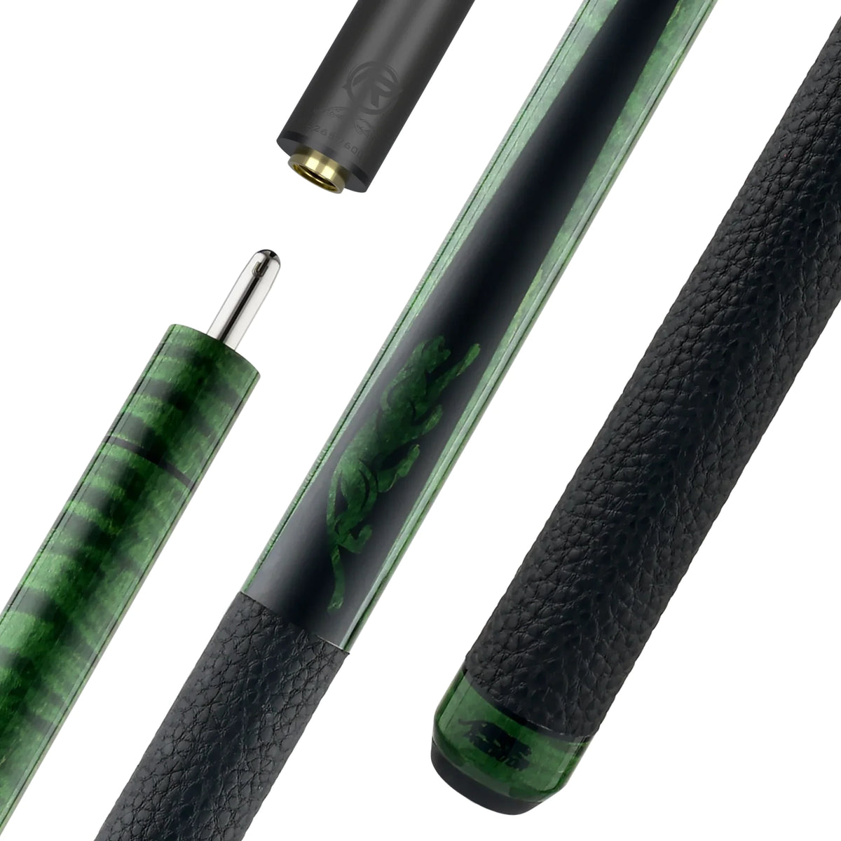 Taco de bilhar Predator SP2 Green 2 em ácer verde com detalhes pretos e grip Leather Luxe