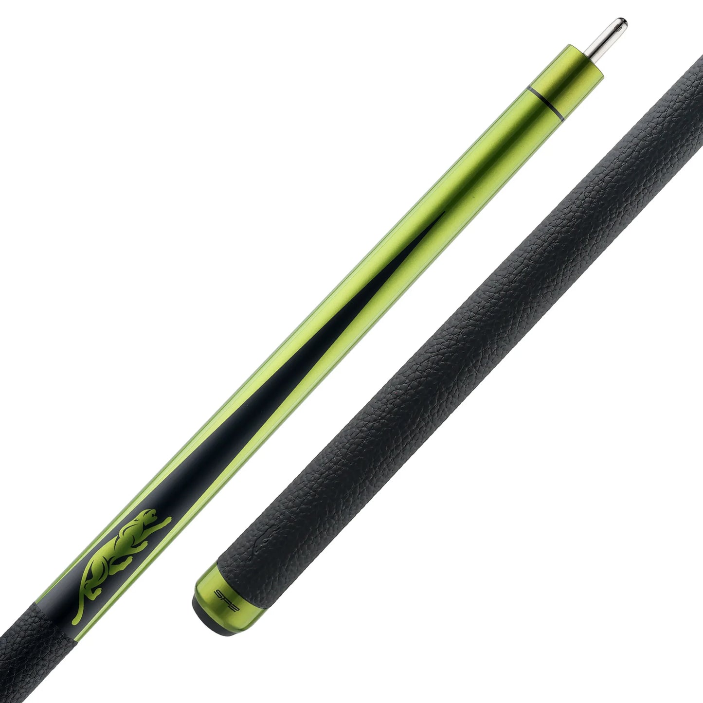 Taco de bilhar para pool Predator SP2 Lime Green 2 Uni-Loc com antebraço verde metálico e pontos pretos mate