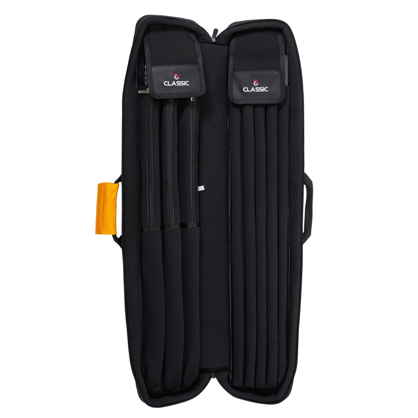 Taqueira Soft CueBuddy Preta e Amarela 3x5 para Tacos de Bilhar