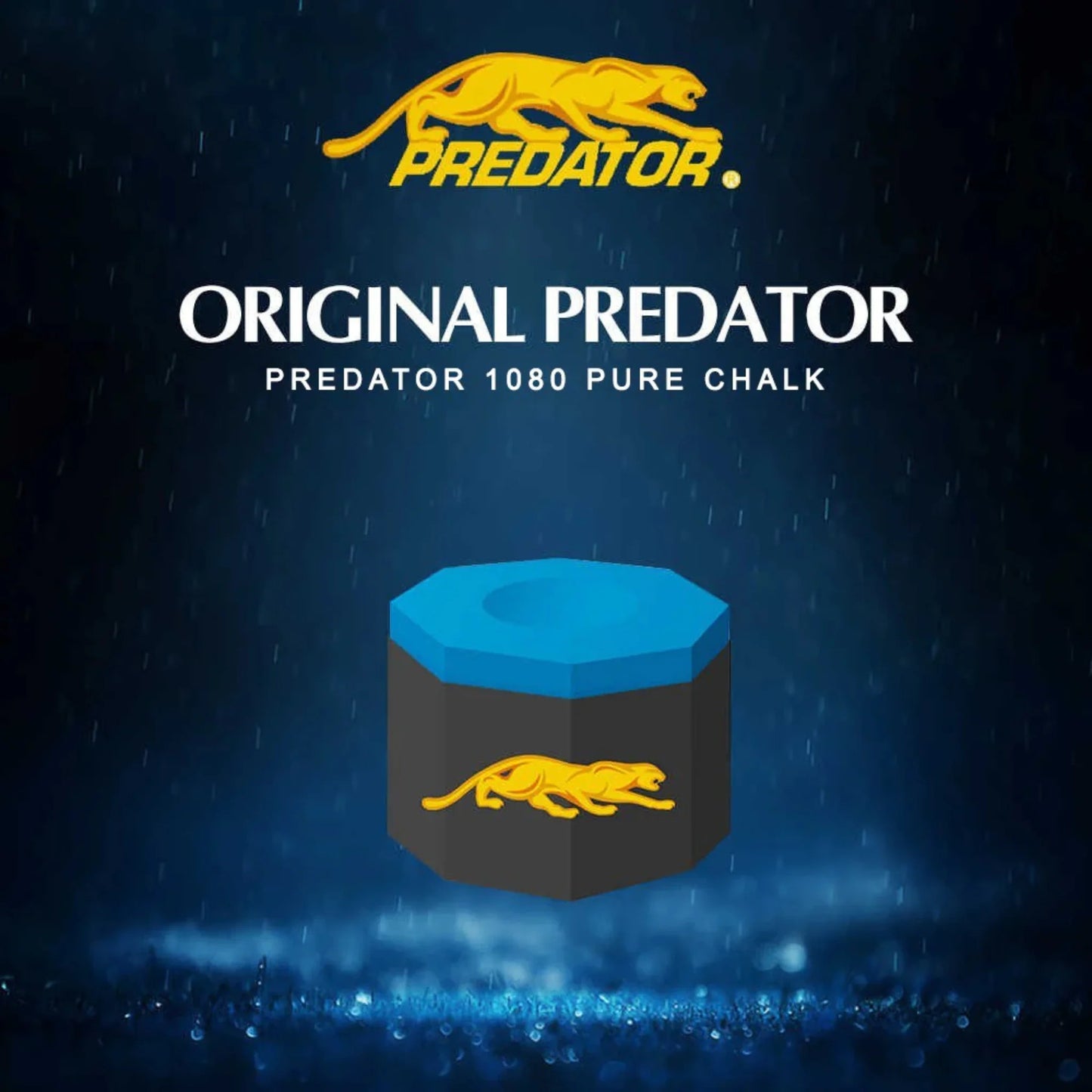 Caixa de 5 unidades de giz de bilhar Predator 1080 Pure azul