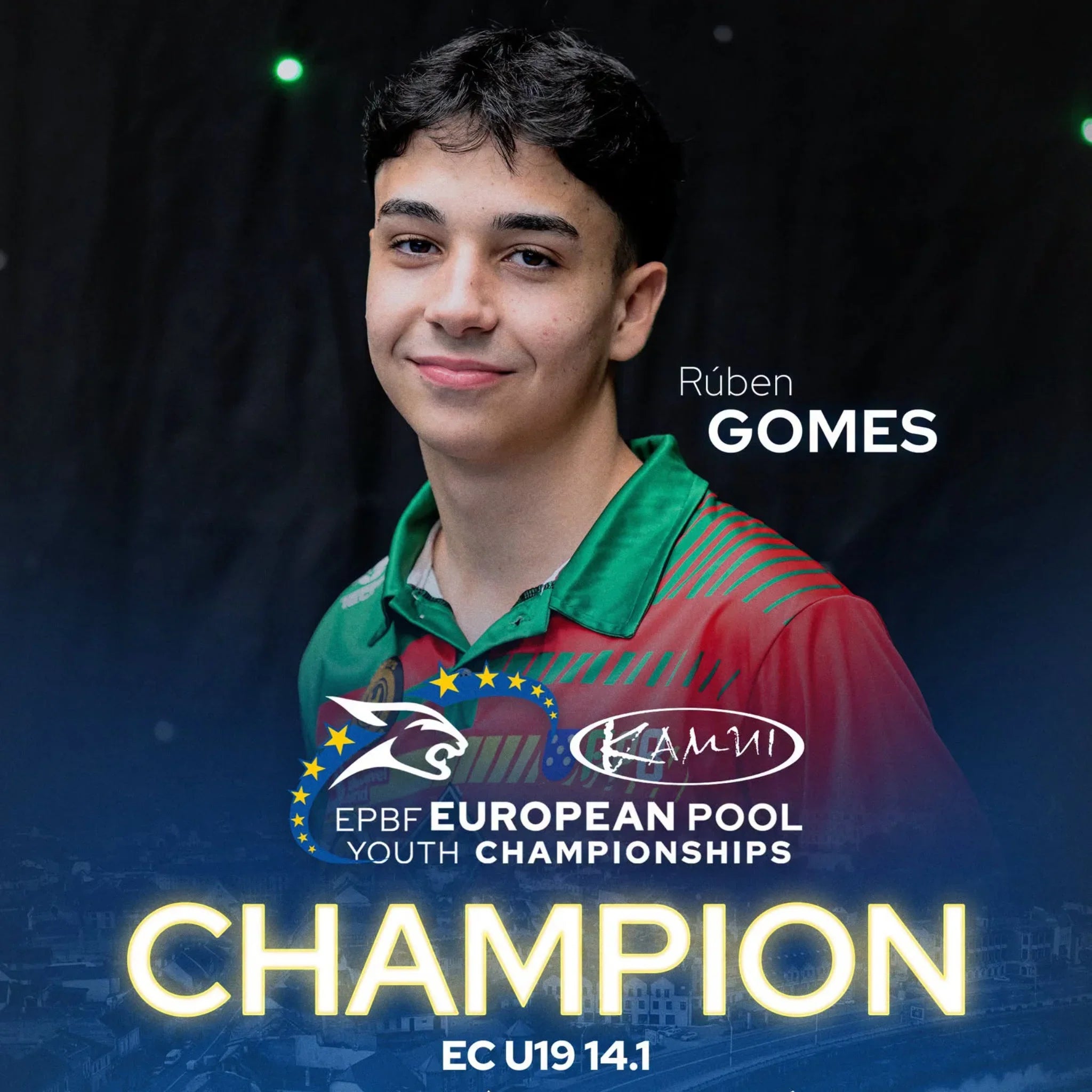 História no bilhar português: Ruben Gomes é campeão europeu Sub-19 de 14.1