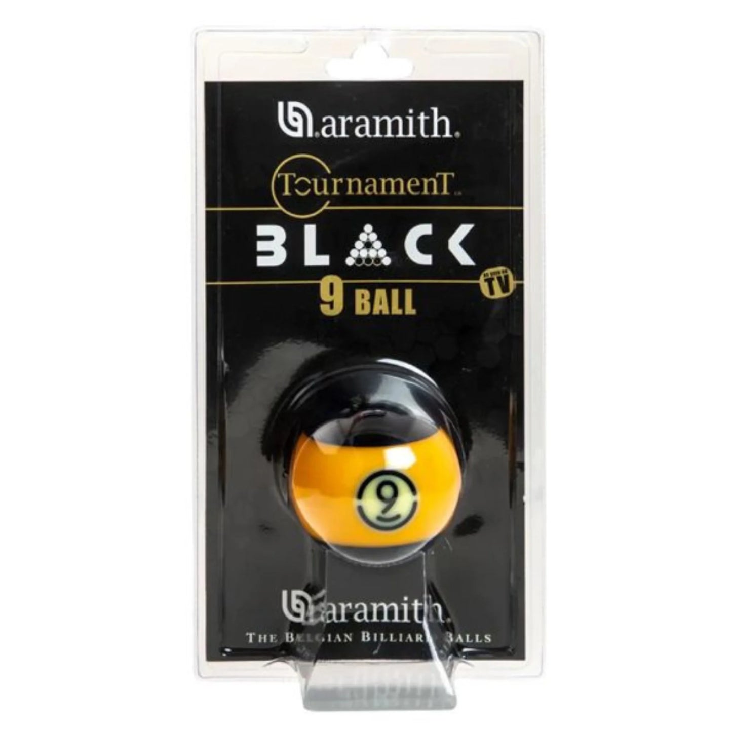 Bola 9 de pool Aramith Tournament Black 57,2mm em resina Duramith