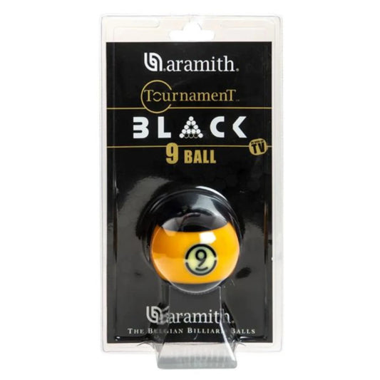 Bola 9 de pool Aramith Tournament Black 57,2mm em resina Duramith