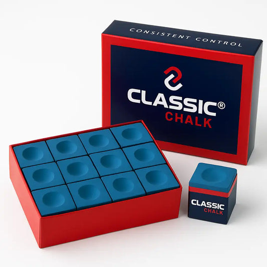 Caixa de 12 Giz de Bilhar Azul Classic