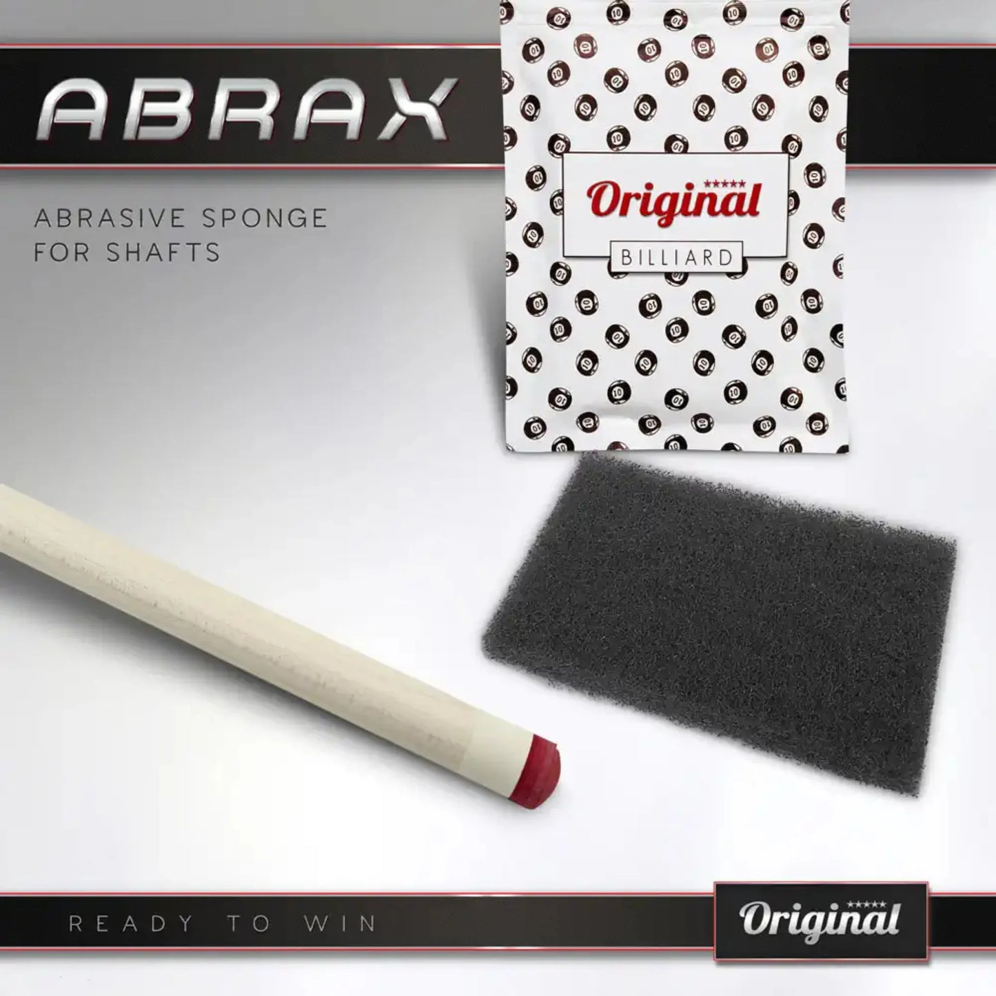 Esponja Original Abrax para limpeza de varas de tacos de bilhar
