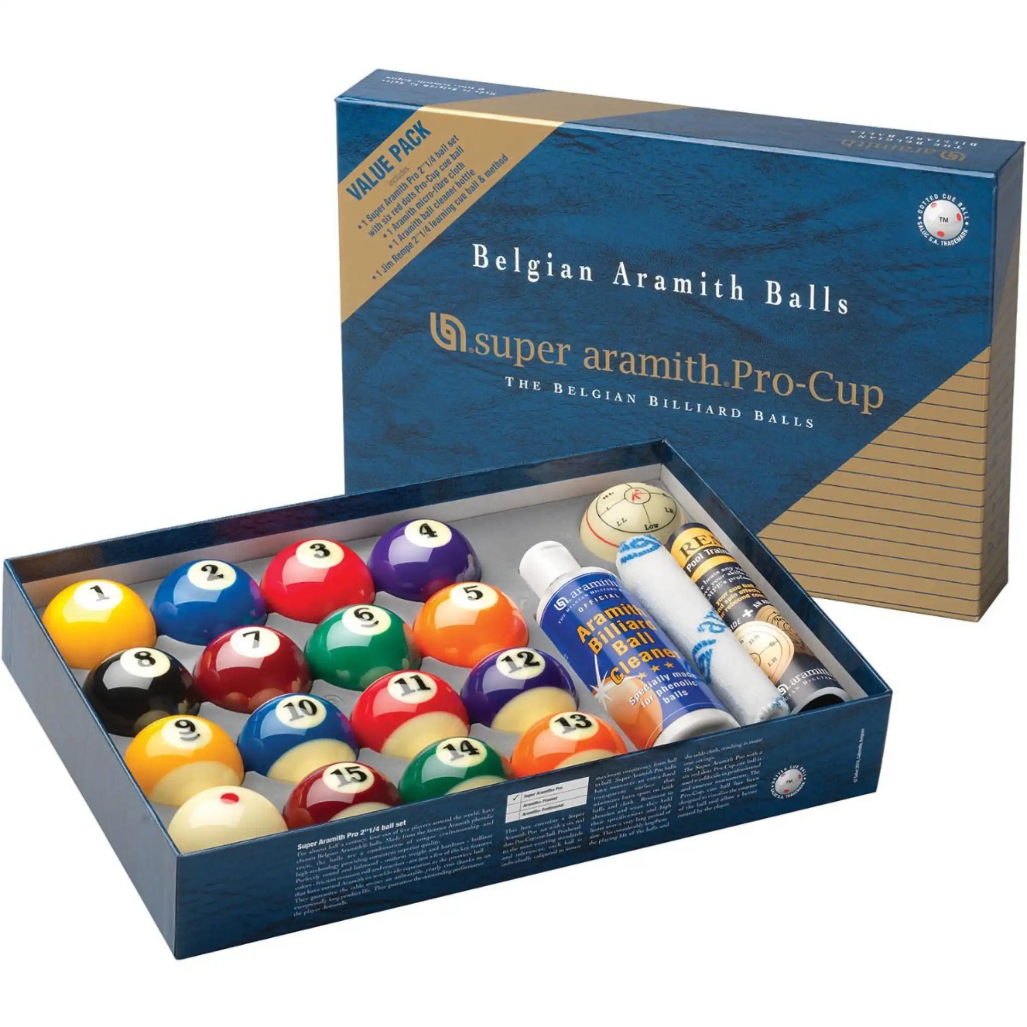 Jogo de Bolas de Bilhar para Pool Aramith Value Pack 57.2mm