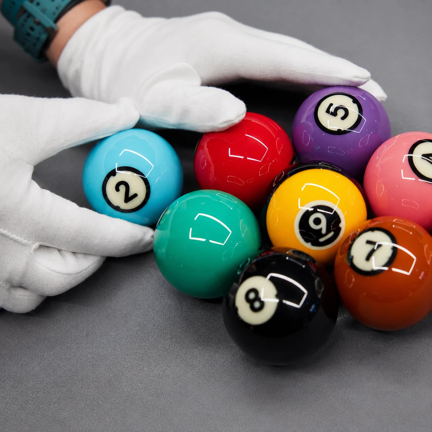 Jogo de bolas de bilhar para pool Dynaspheres Titan 572 WNT 57,2mm com cores de alto contraste