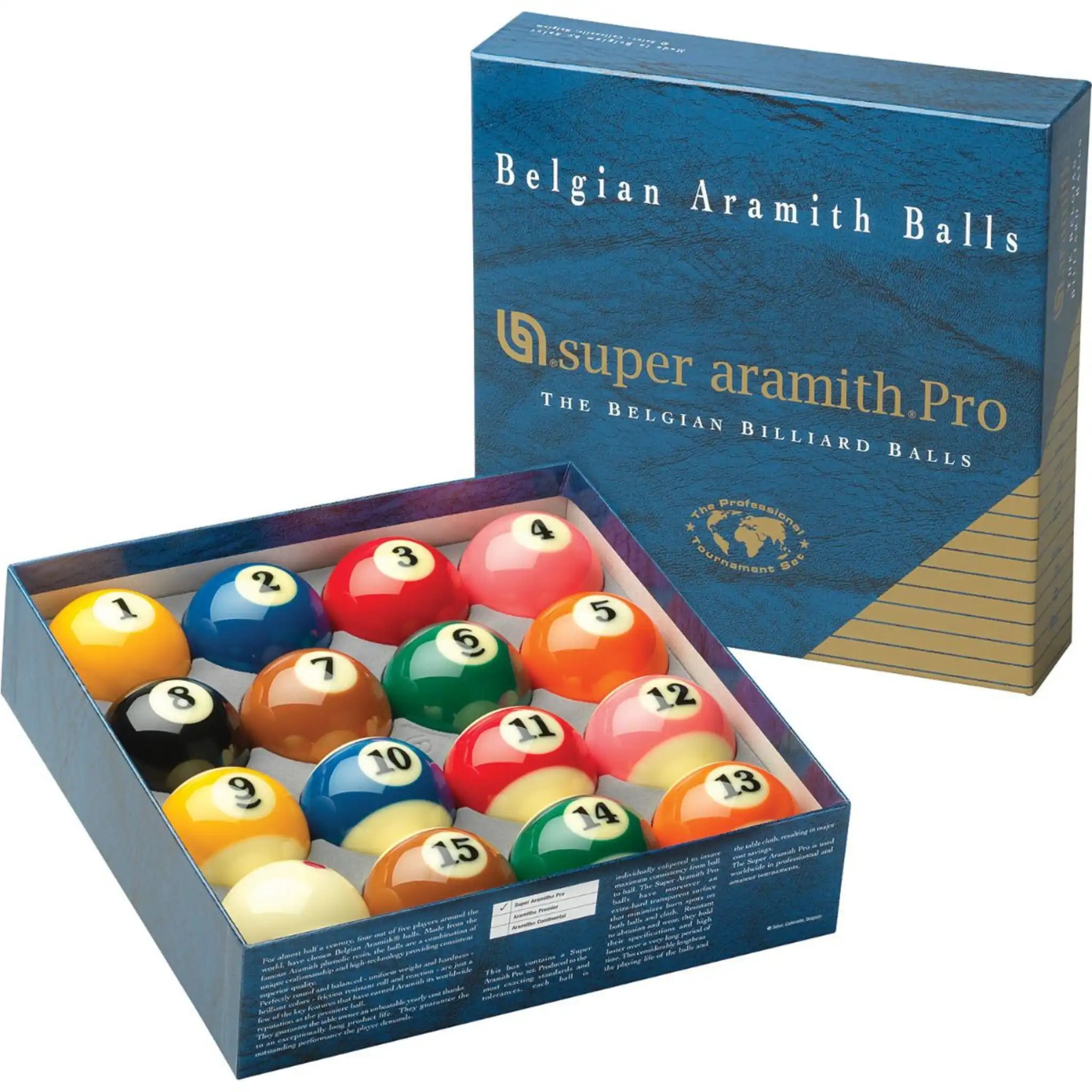 Jogo de Bolas de Bilhar para Pool Aramith Super Pro 57,2 mm