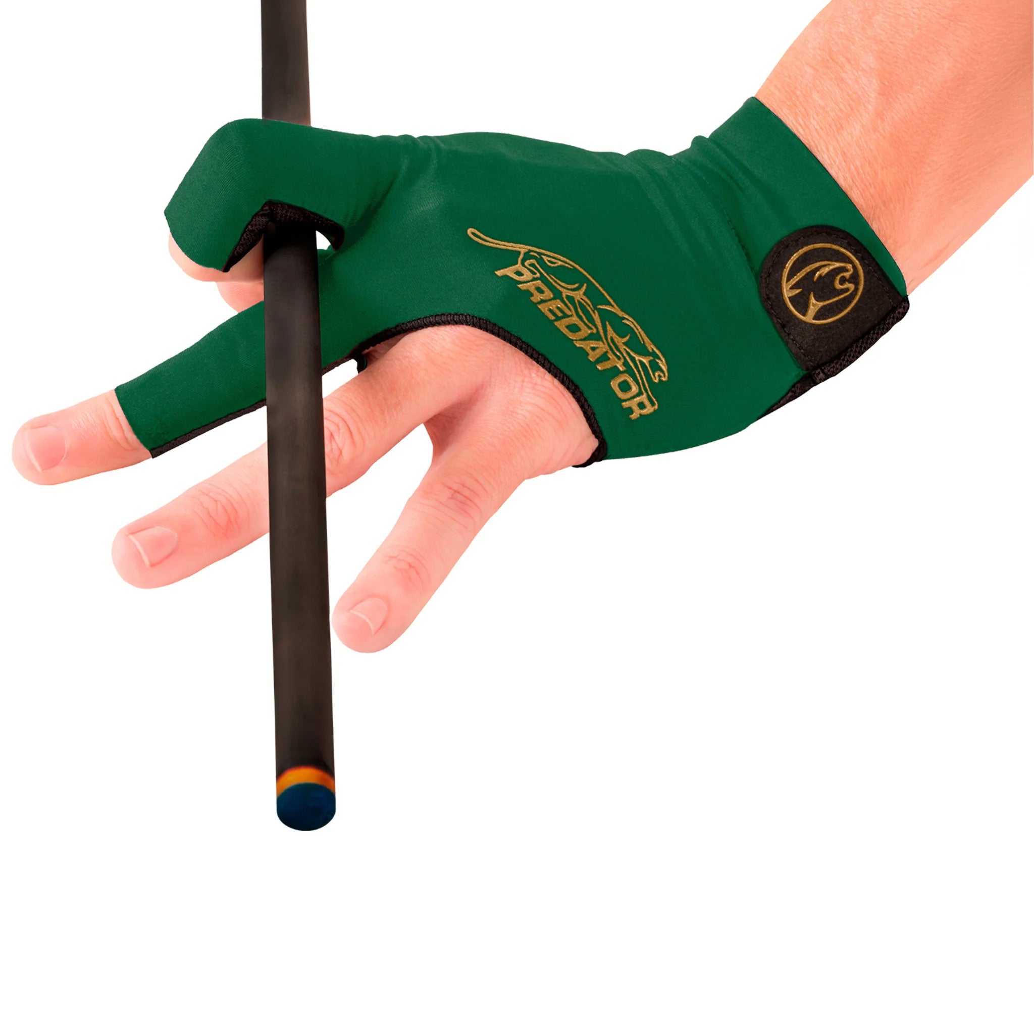 Luva de Bilhar Predator Second Skin Verde e Dourada