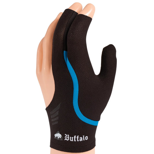 Luva de Bilhar Reversível Buffalo Preta e Azul