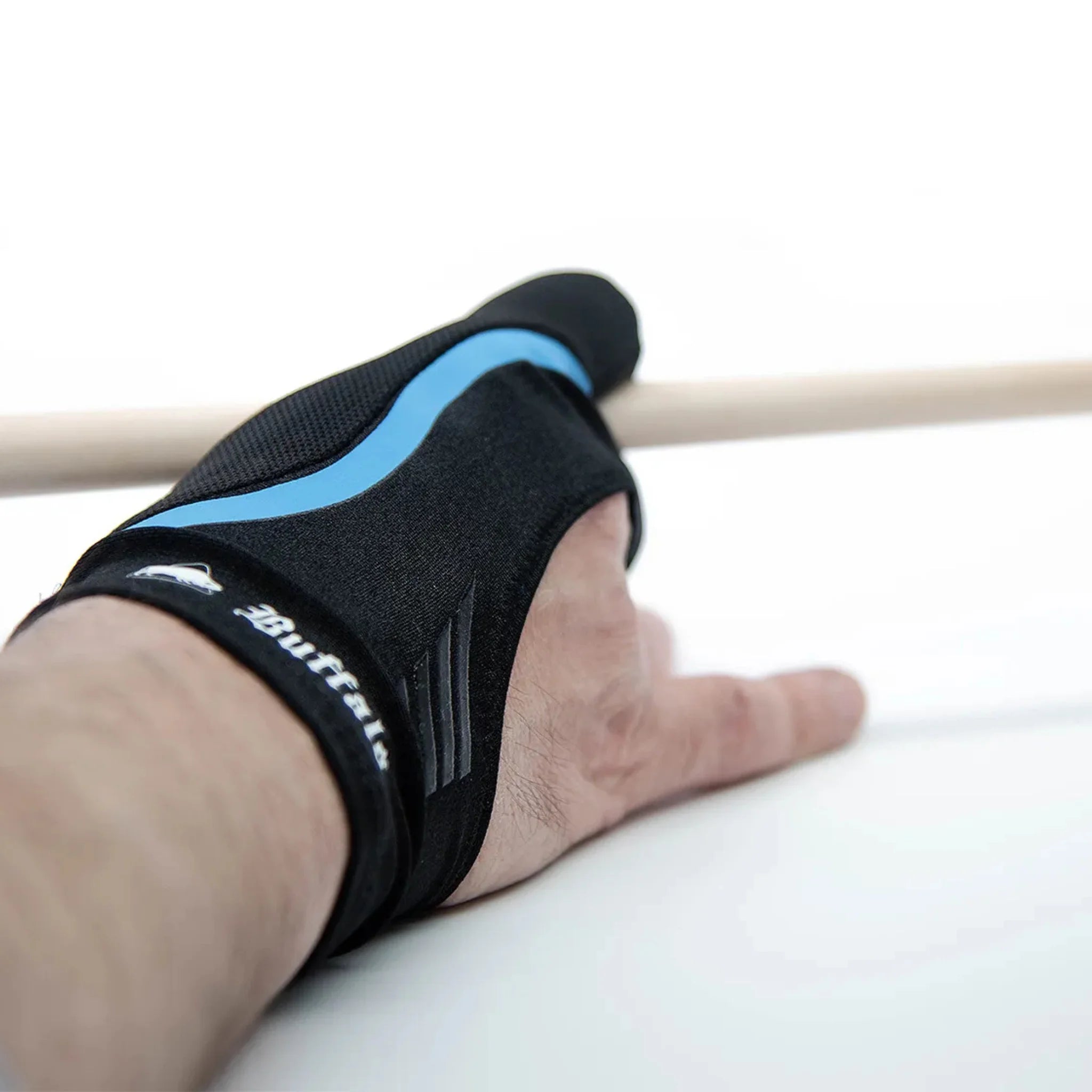 Luva de Bilhar Reversível Buffalo Preta e Azul