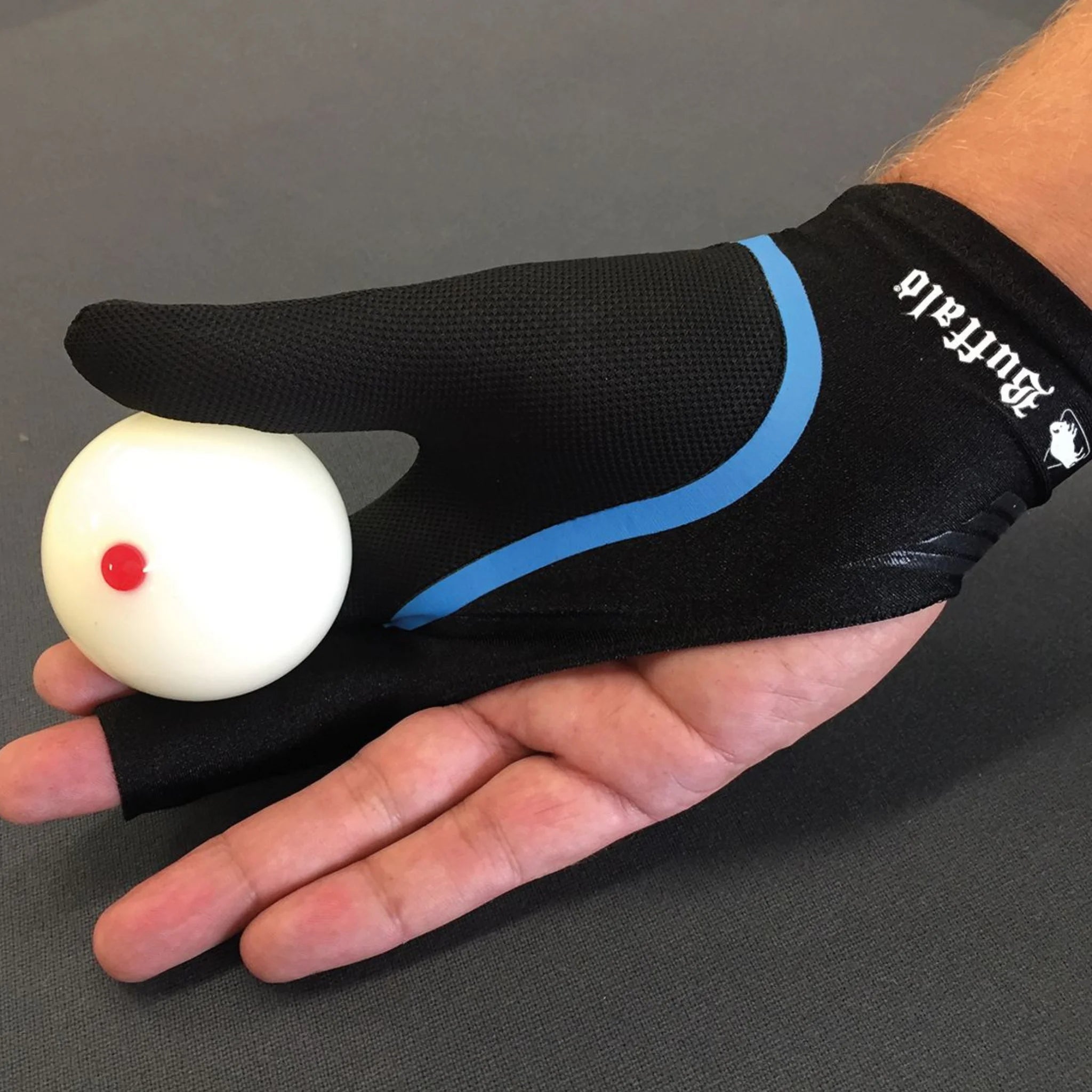 Luva de Bilhar Reversível Buffalo Preta e Azul