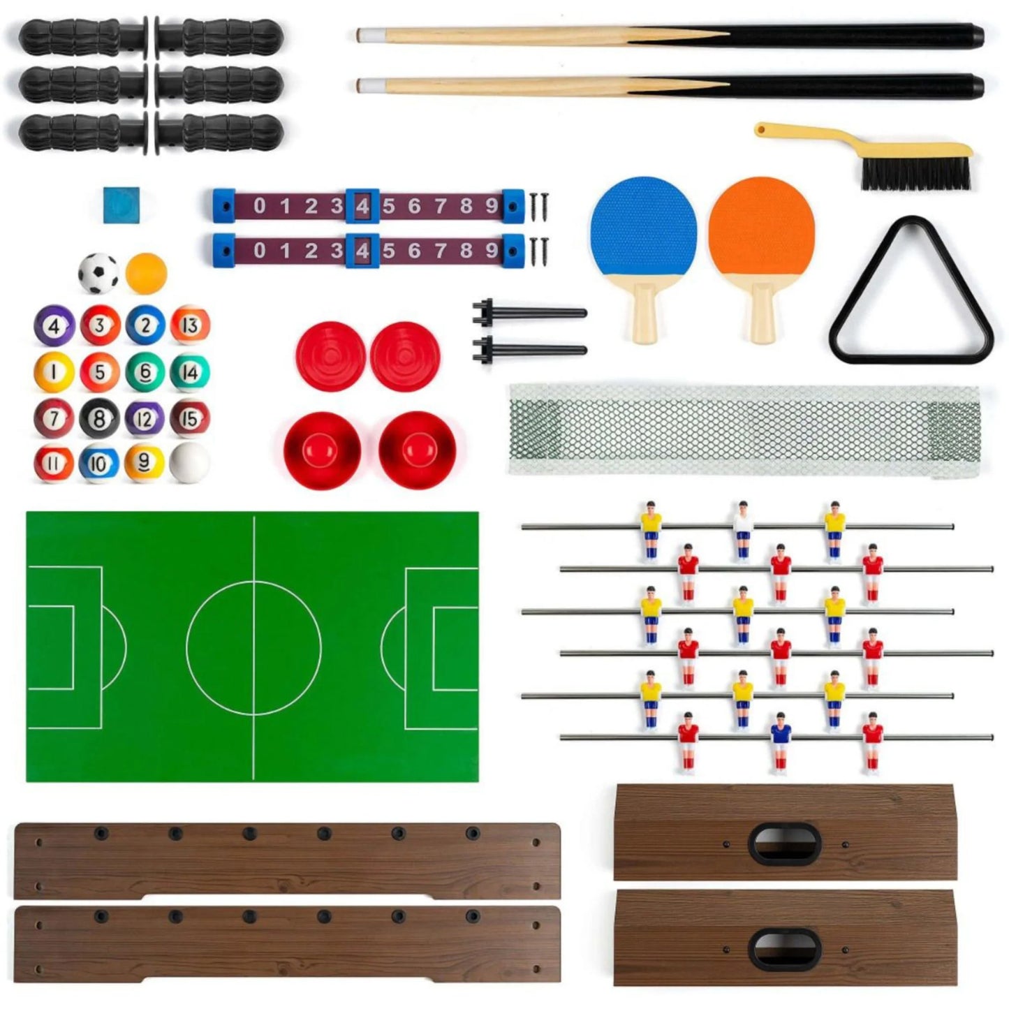 Mesa 4 em 1 Toyrific 27" com Bilhar, Air Hockey, Matraquilhos e Ténis de Mesa