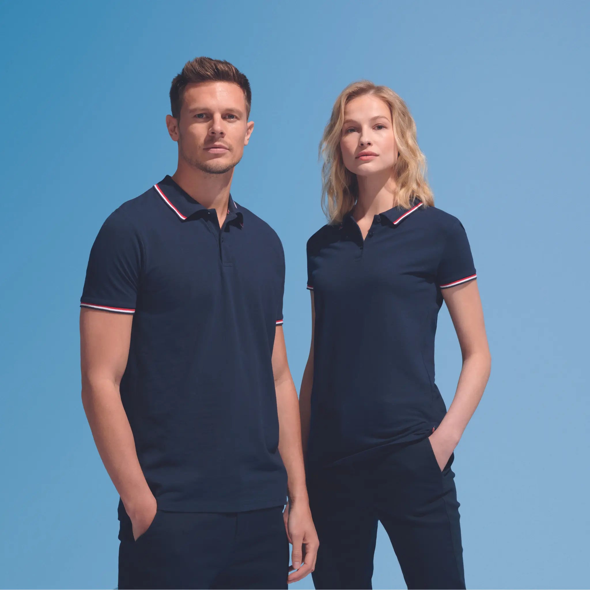 Polo Desportivo para Homem Pro 200 Azul Profundo