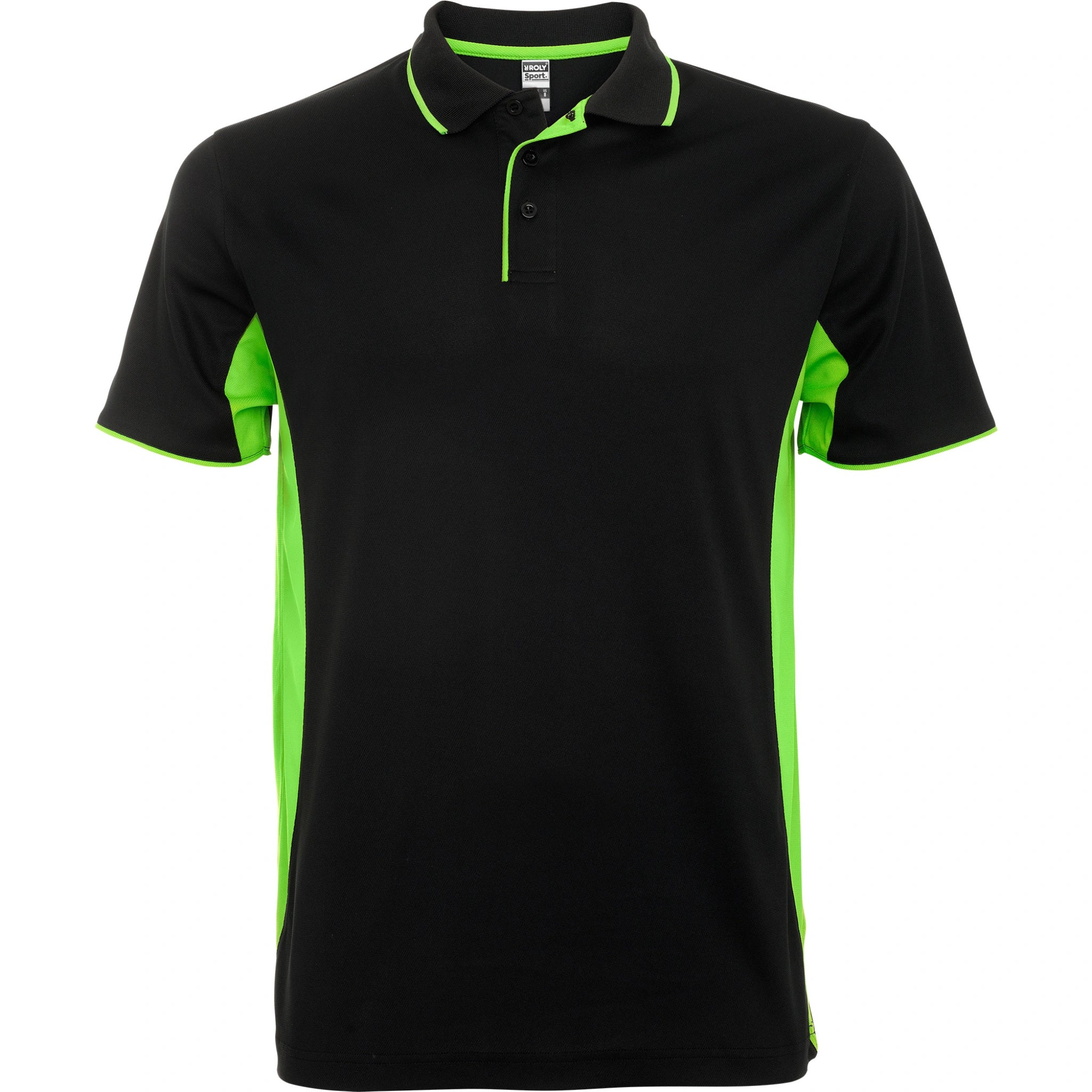 Polo Desportivo para Homem Pro Mont Preto e Verde Lima