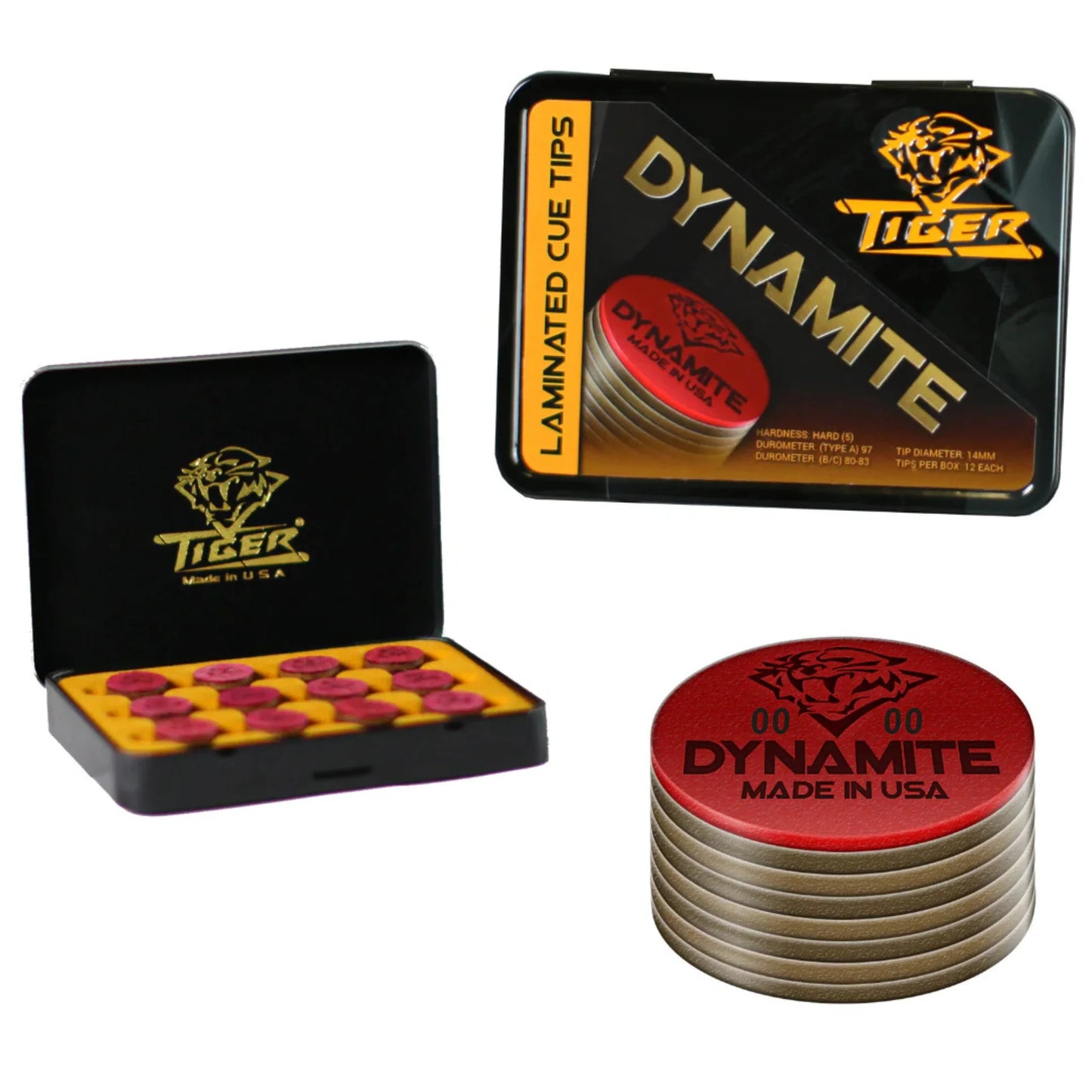 Sola Laminada Tiger Dynamite 14mm para Tacos de Bilhar