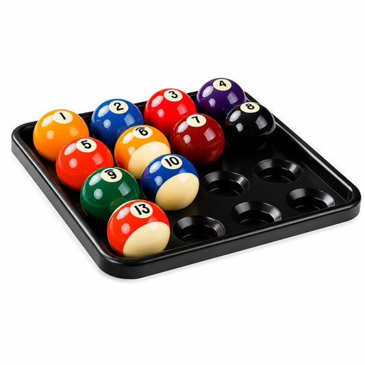 Tabuleiro preto para 16 bolas de bilhar para pool de 57,2 mm