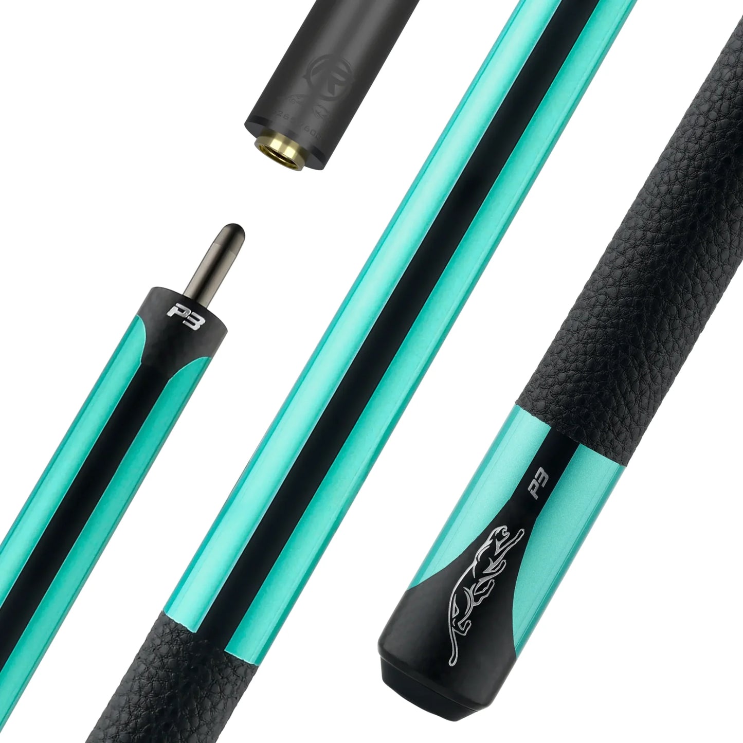 Taco de bilhar Predator P3 Teal LL com grip Leather Luxe