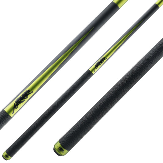 Taco de bilhar para pool Predator SP2 Lime Green 1 Uni-Loc com acabamento preto mate e detalhes verde metálico