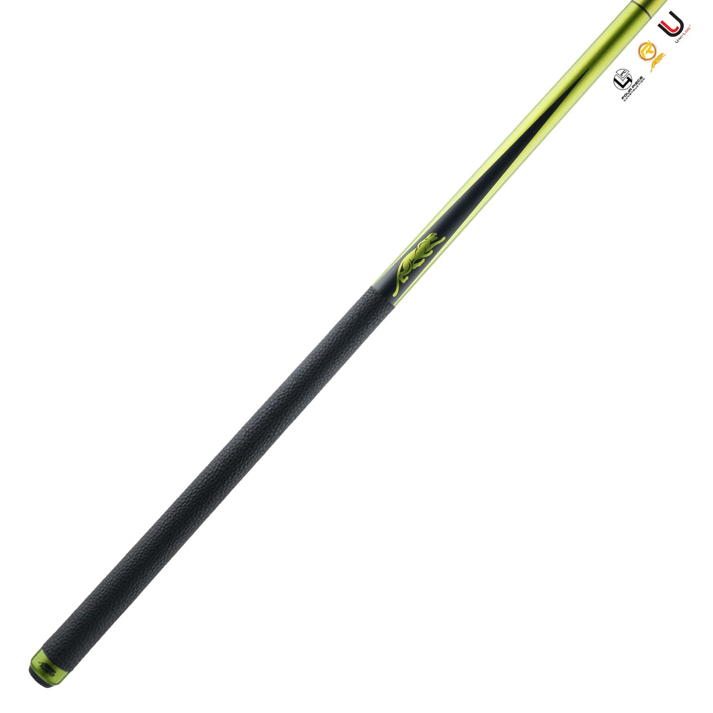Taco de bilhar para pool Predator SP2 Lime Green 2 Uni-Loc com antebraço verde metálico e pontos pretos mate