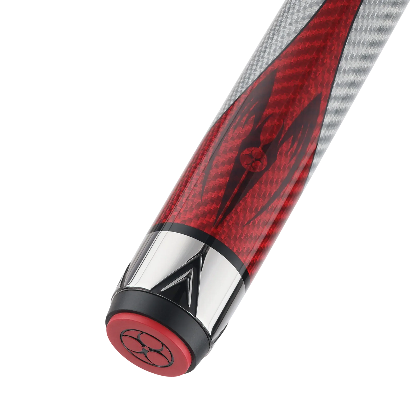Taco de pool Poison Maelith cinzento e vermelho com vara de carbono