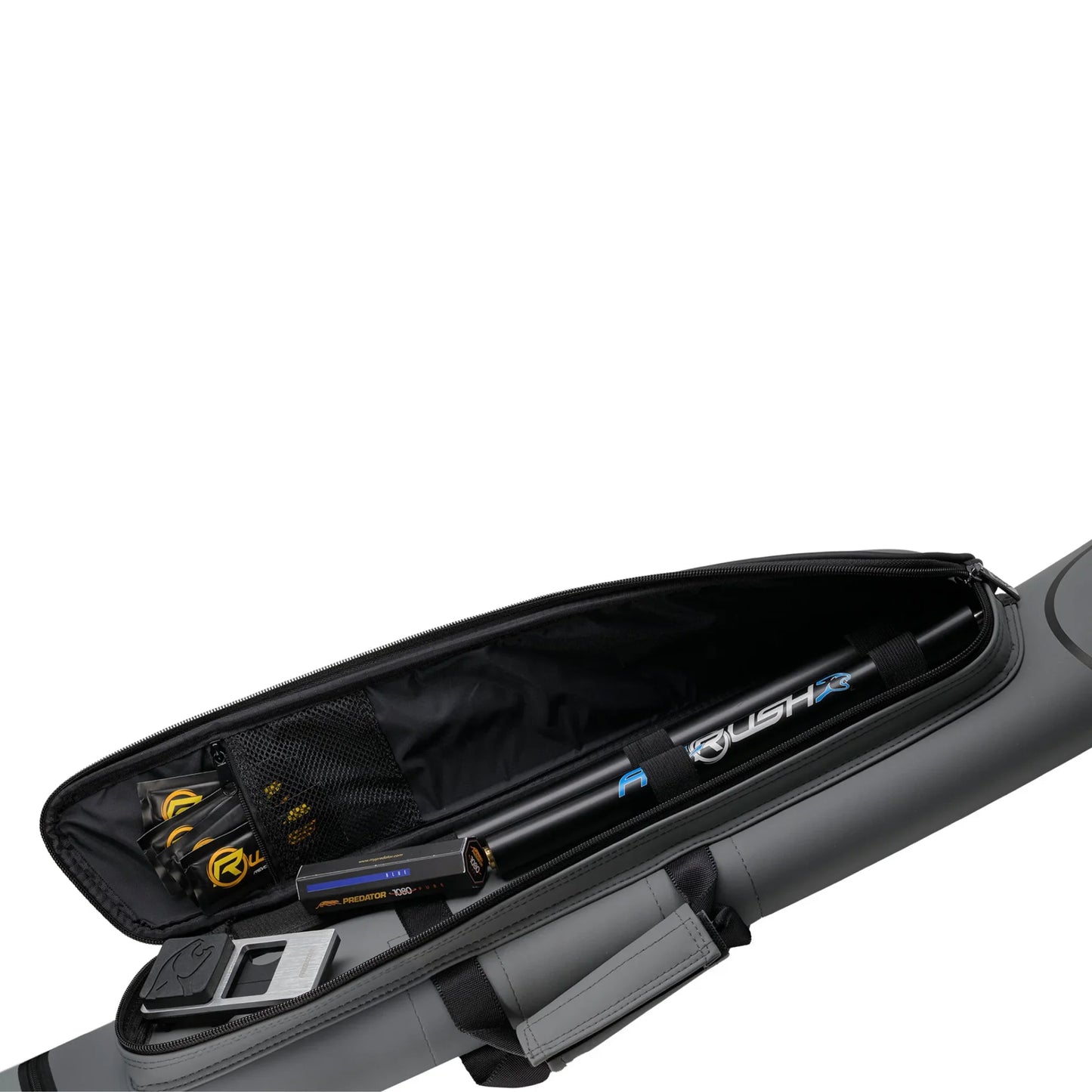 Taqueira para tacos de bilhar Predator Roadline Hard cinza/preto 2x4