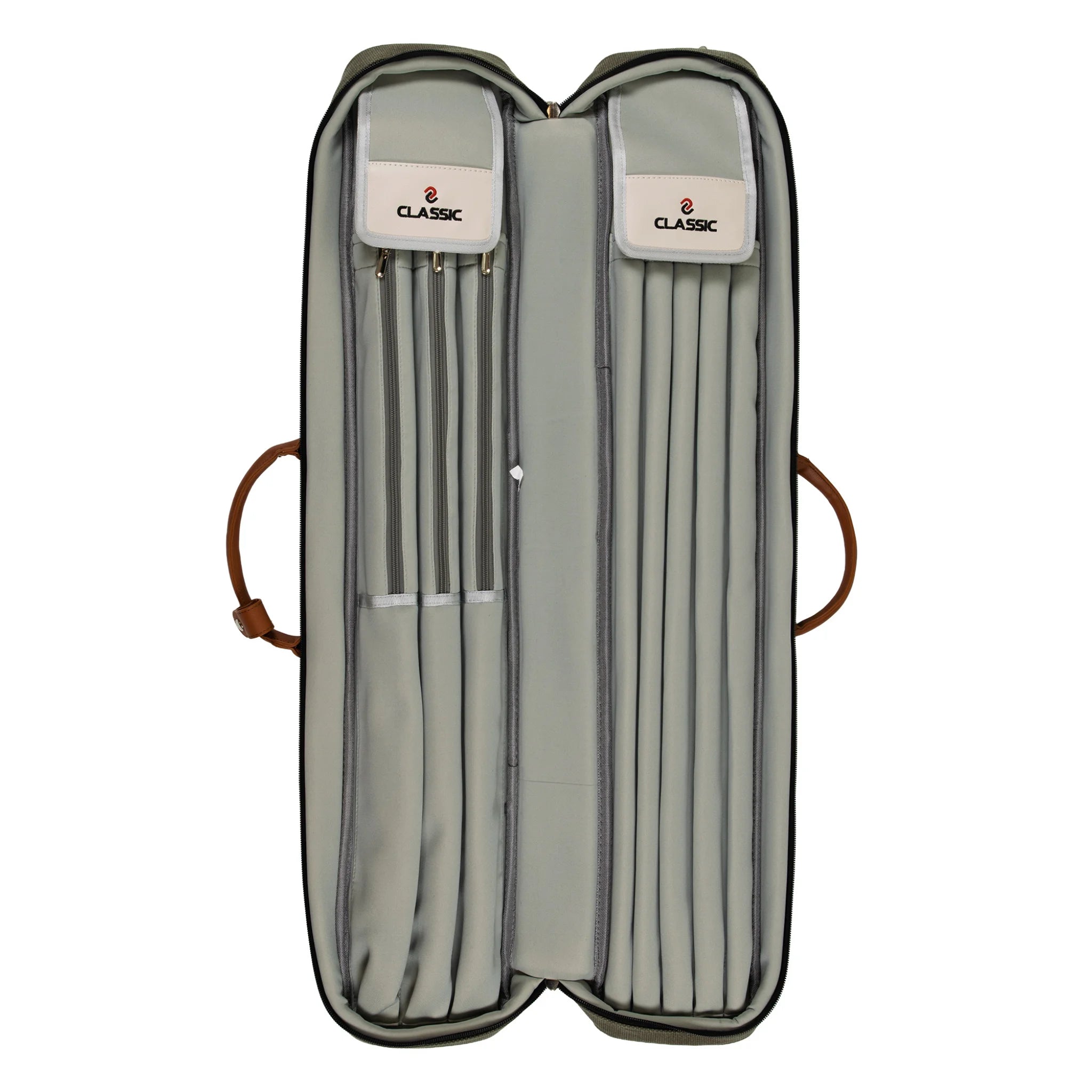 Taqueira Soft Pocketstyle Verde e Castanha 3x5 para Tacos de Bilhar